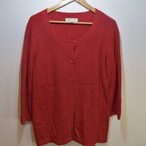 Jones New York Sport Red Cardigan L